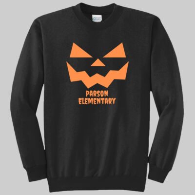 Adult Crewneck - Fall Holidays - Jack O' Lantern - Orange Thumbnail