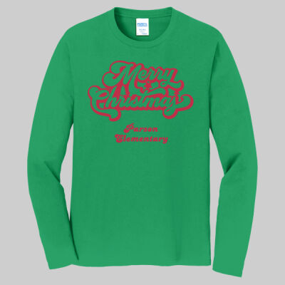 Adult Long Sleeve Shirt - Winter Holidays - Merry Christmas - Red Thumbnail